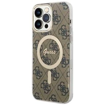 Guess IML 4G MagSafe Apple iPhone 15 Pro GUHMP15LH4STW Brown