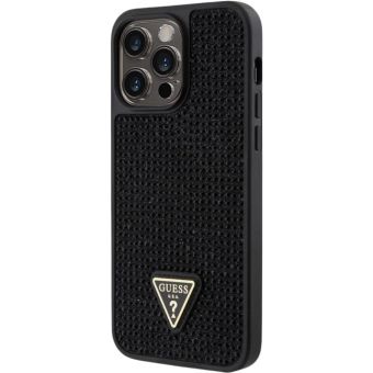 Guess Rhinestones Triangle Metal Logo Apple iPhone 15 Pro GUHCP15LHDGTPK Black