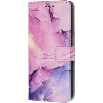 Diárové puzdro na Oppo A98 5G Marble Book fialové