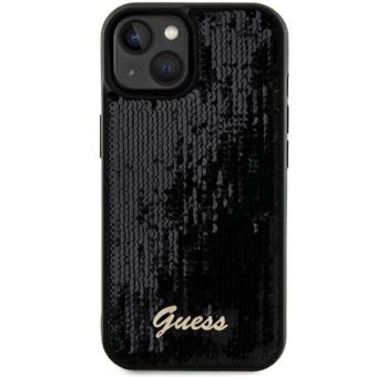 Guess Sequin Script Logo Apple iPhone 15 GUHCP15SPSFDGSK Black 
