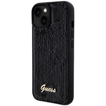 Guess Sequin Script Logo Apple iPhone 15 GUHCP15SPSFDGSK Black 