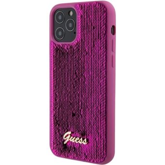 Guess Sequin Script Logo Apple iPhone 12/12 Pro GUHCP12MPSFDGSF Magenta
