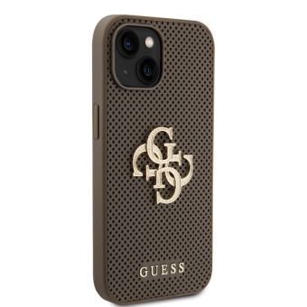 Guess PU Perforated 4G Glitter Metal Logo Apple iPhone 15 GUHCP15SPSP4LGE Taupe