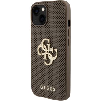 Guess PU Perforated 4G Glitter Metal Logo Apple iPhone 15 GUHCP15SPSP4LGE Taupe