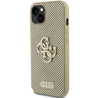 Guess PU Perforated 4G Glitter Metal Logo Apple iPhone 15 GUHCP15SPSP4LGD Gold