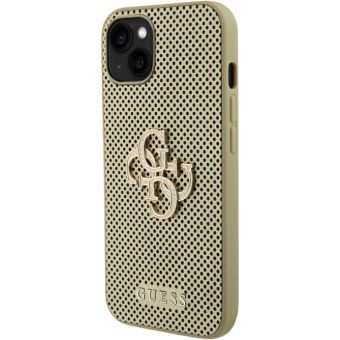 Guess PU Perforated 4G Glitter Metal Logo Apple iPhone 15 GUHCP15SPSP4LGD Gold