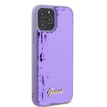 Guess Sequin Script Logo Apple iPhone 12/12 Pro GUHCP12MPSFDGSU Purple
