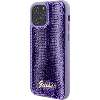 Guess Sequin Script Logo Apple iPhone 12/12 Pro GUHCP12MPSFDGSU Purple