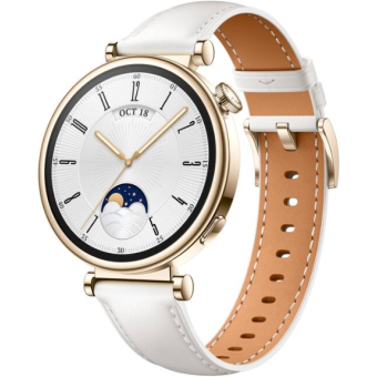 Huawei Watch GT 4 41mm White Leather Strap