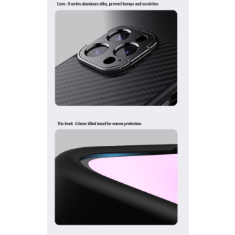 Odolné puzdro na Apple iPhone 14 Pro Max Nillkin CarboProp Aramid čierne