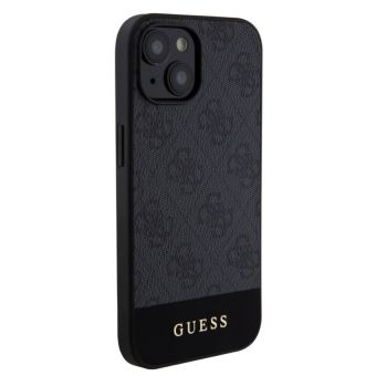 Guess PU 4G Stripe MagSafe Apple iPhone 15 GUHMP15SG4GLGR Black