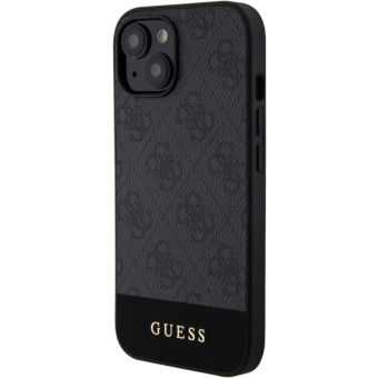 Guess PU 4G Stripe MagSafe Apple iPhone 15 GUHMP15SG4GLGR Black