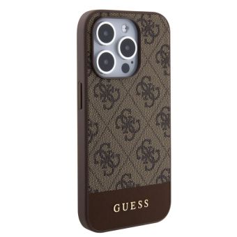 Guess PU 4G Stripe MagSafe Apple iPhone 15 Pro GUHMP15LG4GLBR Brown
