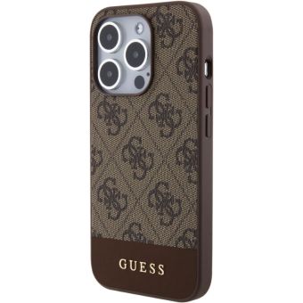 Guess PU 4G Stripe MagSafe Apple iPhone 15 Pro GUHMP15LG4GLBR Brown