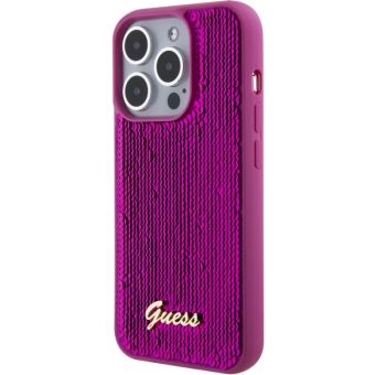 Guess Sequin Script Logo Apple iPhone 15 Pro Max GUHCP15XPSFDGSF Magenta