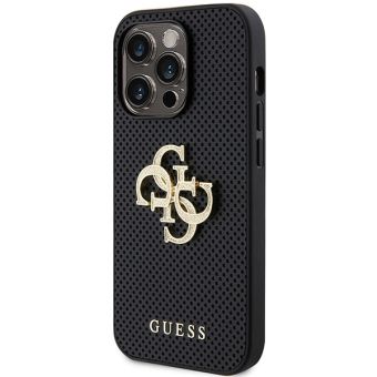 Guess PU Perforated 4G Glitter Metal Logo Apple iPhone 15 Pro Max GUHCP15XPSP4LGK Black