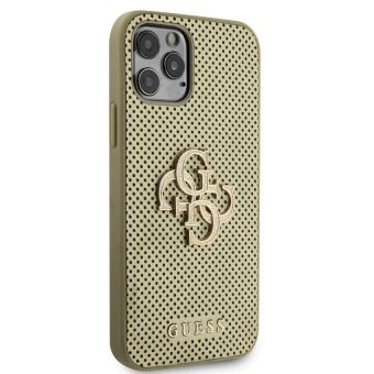 Guess PU Perforated 4G Glitter Metal Logo Apple iPhone 12/12 Pro GUHCP12MPSP4LGD Gold