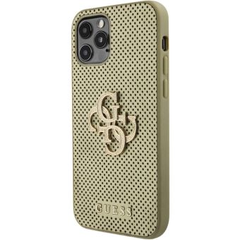 Guess PU Perforated 4G Glitter Metal Logo Apple iPhone 12/12 Pro GUHCP12MPSP4LGD Gold