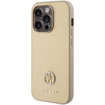 Guess PU 4G Strass Metal Logo Apple iPhone 15 Pro GUHCP15LPS4DGPD Gold