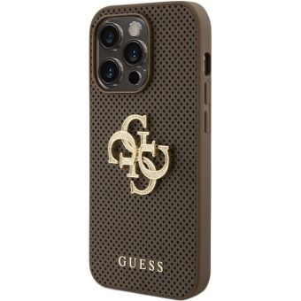 Guess PU Perforated 4G Glitter Metal Logo Apple iPhone 15 Pro GUHCP15LPSP4LGE Taupe