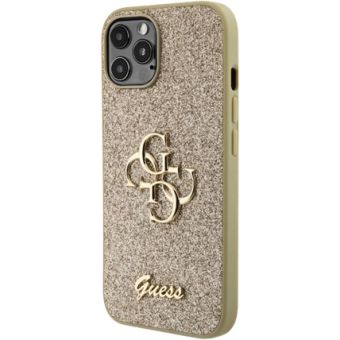 Guess PU Fixed Glitter 4G Metal Logo Apple iPhone 12/12 Pro GUHCP12MHG4SGD Gold