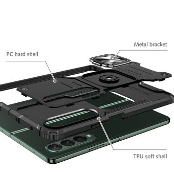 Odolné puzdro na Samsung Galaxy Z Fold4 5G F936 Ring Armor Rugged modré