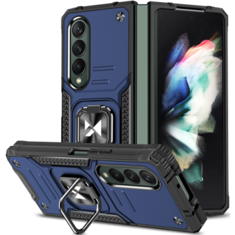 Odolné puzdro na Samsung Galaxy Z Fold4 5G F936 Ring Armor Rugged modré