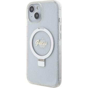 Guess IML Ring Stand Glitter MagSafe Apple iPhone 15 GUHMP15SHRSGSD Transparent