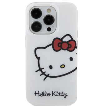 Plastové puzdro Hello Kitty na Apple iPhone 15 Pro Max HKHCP15XHCKHST IML Head Logo biele