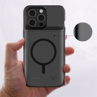 Puzdro s integrovanou batériou na Apple iPhone 15 Pro Tech-protect Power MagSafe 7000 mAh čierne