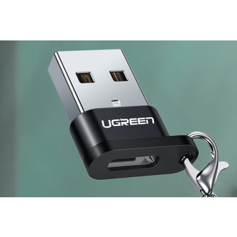 Redukcia Ugreen US250, USB-A(M)/USB-C(F), čierna