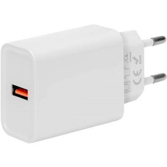 OBAL:ME sieťová nabíjačka USB-A 18W biela