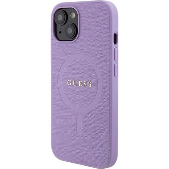 Guess PU Saffiano MagSafe Apple iPhone 15 Plus GUHMP15MPSAHMCU Purple