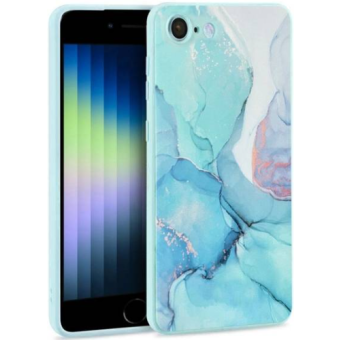Silikónové puzdro na Apple iPhone 7/8/SE 2020/SE 2022 Tech-Protect Mood marble modré