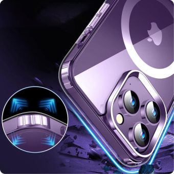Plastové puzdro na Apple iPhone 15 Tech-Protect Flexair Hybrid MagSafe transparentné