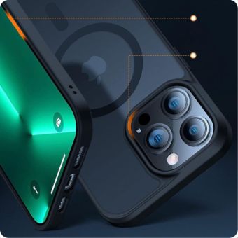 Silikónové puzdro na Apple iPhone 15 Tech-Protect MagMat Silicone MagSafe modré