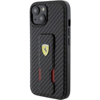 Ferrari Carbon Grip Stand Apple iPhone 15 FEHCP15SGSNCAK Black