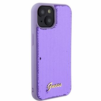 Guess Sequin Script Logo Apple iPhone 15 Plus GUHCP15MPSFDGSU Purple
