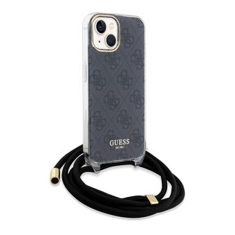 Guess IML 4G Printed Crossbody Apple iPhone 15 GUHCP15SHC4SEK Black