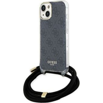 Guess IML 4G Printed Crossbody Apple iPhone 15 GUHCP15SHC4SEK Black