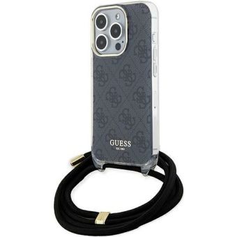 Guess IML 4G Printed Crossbody Apple iPhone 15 Pro Max GUHCP15XHC4SEK Black