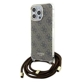 Guess IML 4G Printed Crossbody Apple iPhone 15 Pro GUHCP15LH4SEW Brown