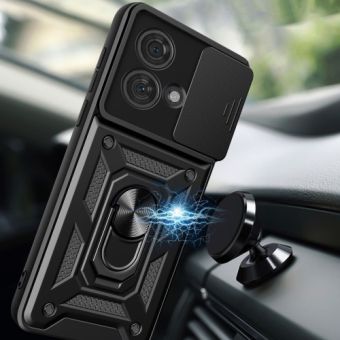Odolné puzdro na Motorola Edge 40 Neo 5G Tech-Protect Camshield Ring Armor čierne