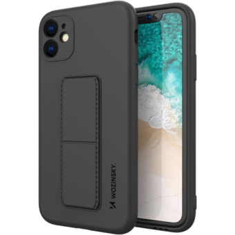 Silikónové puzdro na Samsung Galaxy A12 A125/M12 M127 Wozinsky Kickstand čierne