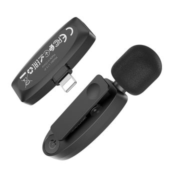 HOCO L15 wireless lavalier microphone iPhone Lightning 8-pin black