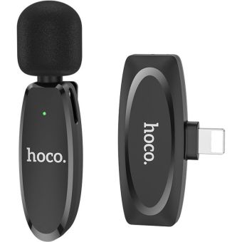 HOCO L15 wireless lavalier microphone iPhone Lightning 8-pin black