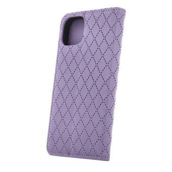 Diárové puzdro na Xiaomi Redmi 12C/Poco C55 Smart Caro fialové