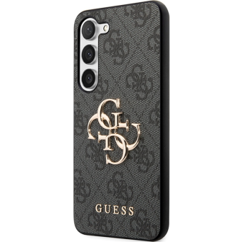 Plastové puzdro Guess na Samsung Galaxy S23 FE 5G S711 GUHCS23FE4GMGGR PU 4G Big Metal Logo sivé