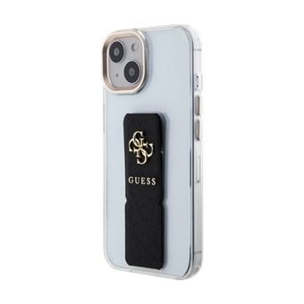 Guess PU Grip Stand 4G Metal Logo Apple iPhone 15 GUHCP15SHGSSA4K Black