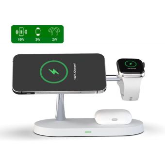 Bezdrôtová nabíjačka Tech-Protect A12 3v1 Magnetic MagSafe Wireless biela